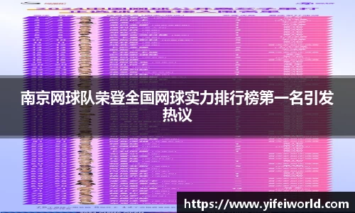 南京网球队荣登全国网球实力排行榜第一名引发热议